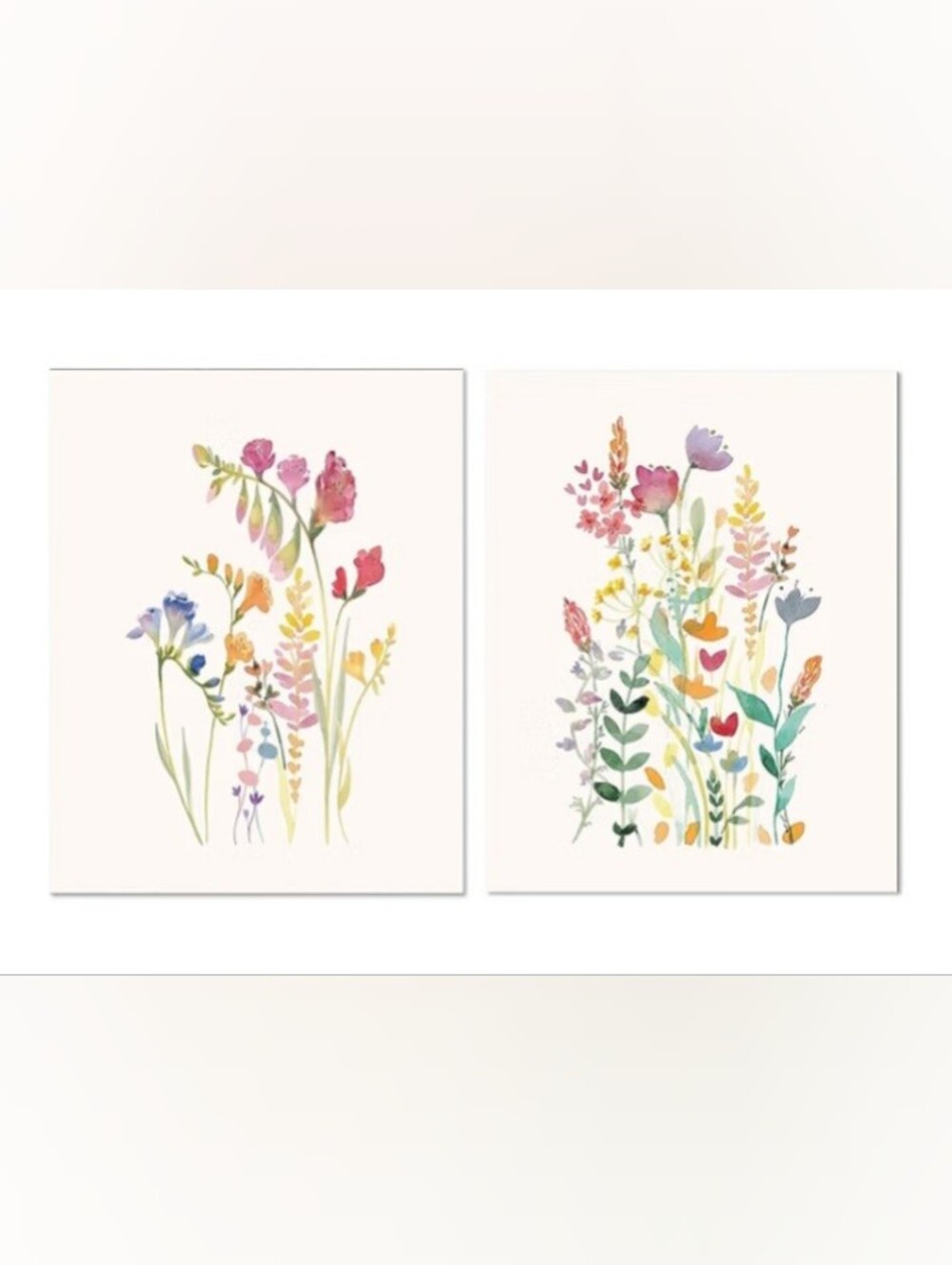 2 Pack Floral Diamond Painting Kits Wildflower DIY Wall Art Craft 10x12